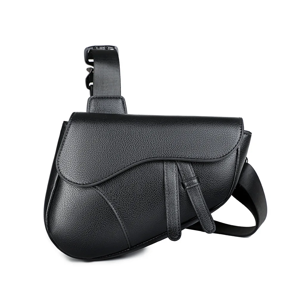 Crossbody bag simple business leisure commuting light solid color saddle bfashionable large capacity versatile handbag