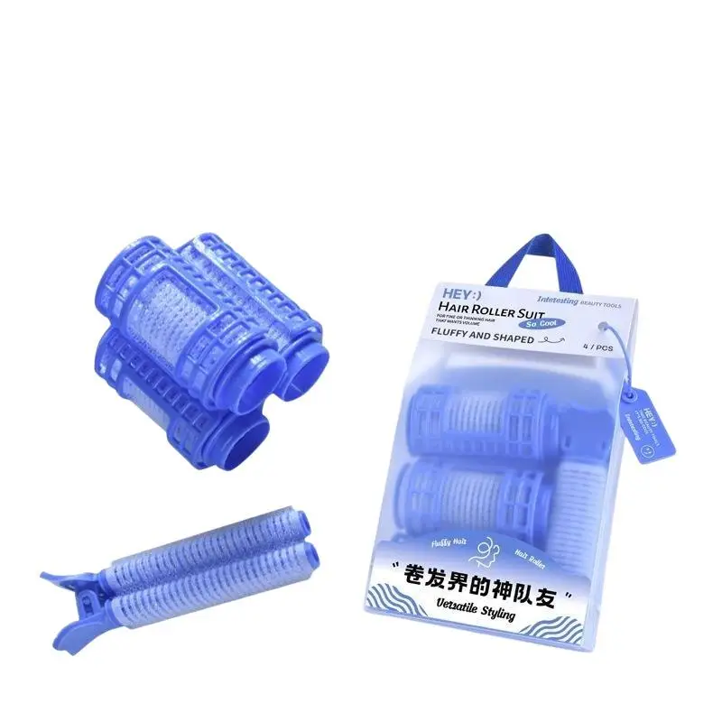 Time Saving Bangs Curling Rollers 4Pcs Non Slip Lazy Hair Curler Set DIY Hair Styling Accessories for Busy Mornings