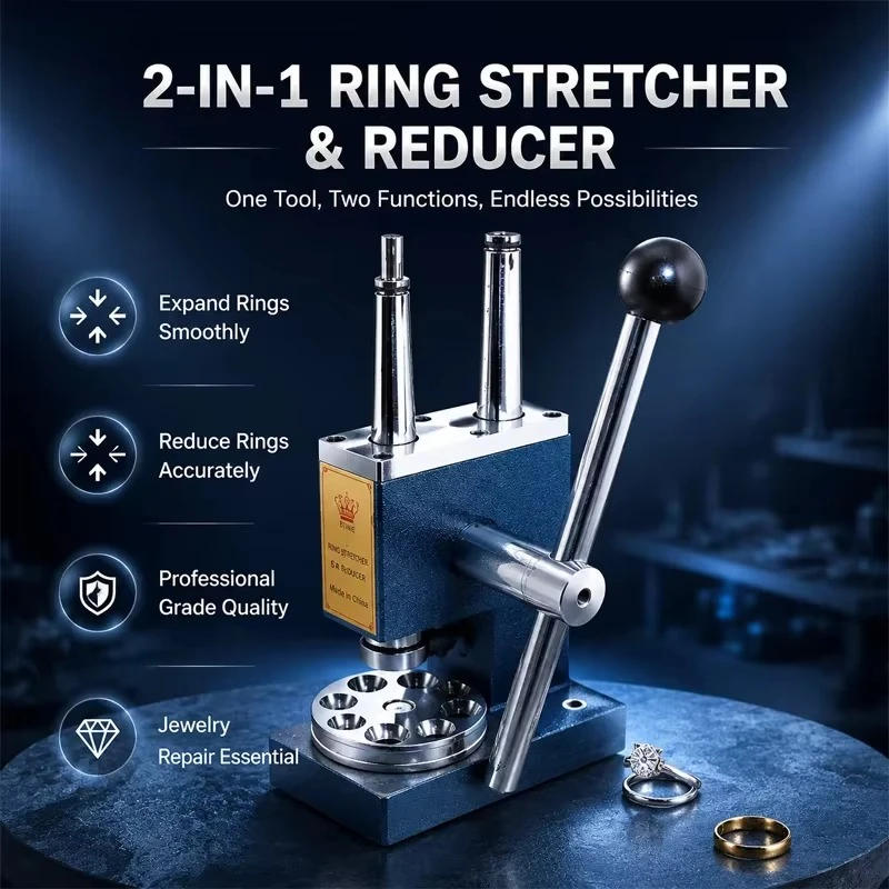 Professional Ring Stretcher and Reducer Heavy Duty Cast Iron Jewelry Repair Resizing Tool for Gold Silver Wedding  Jewelry tool