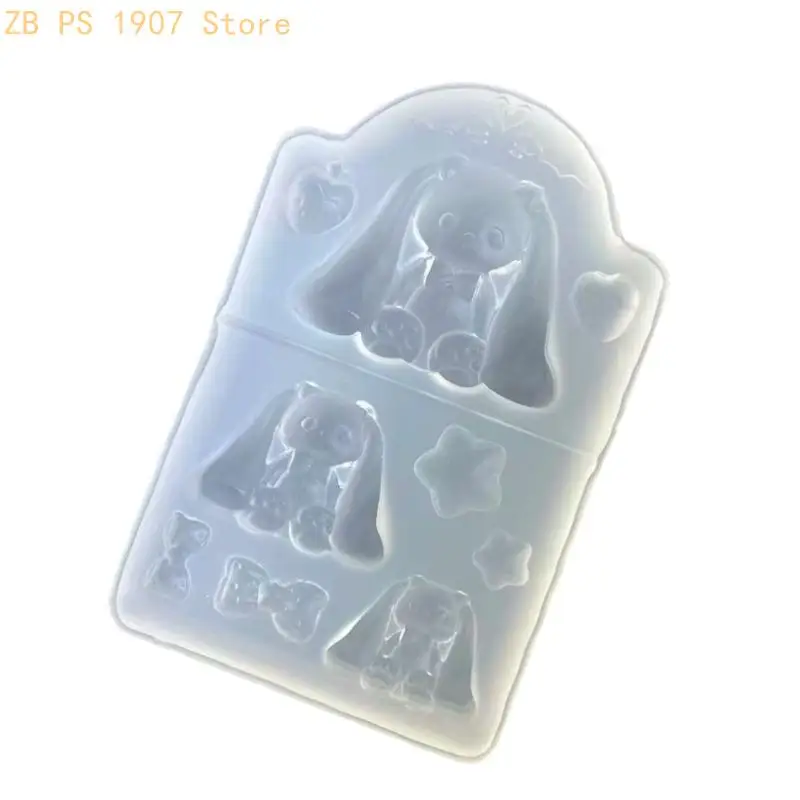 Bear Rabbits Silicone Mold for Crafting Accessories and Gifts 55KA
