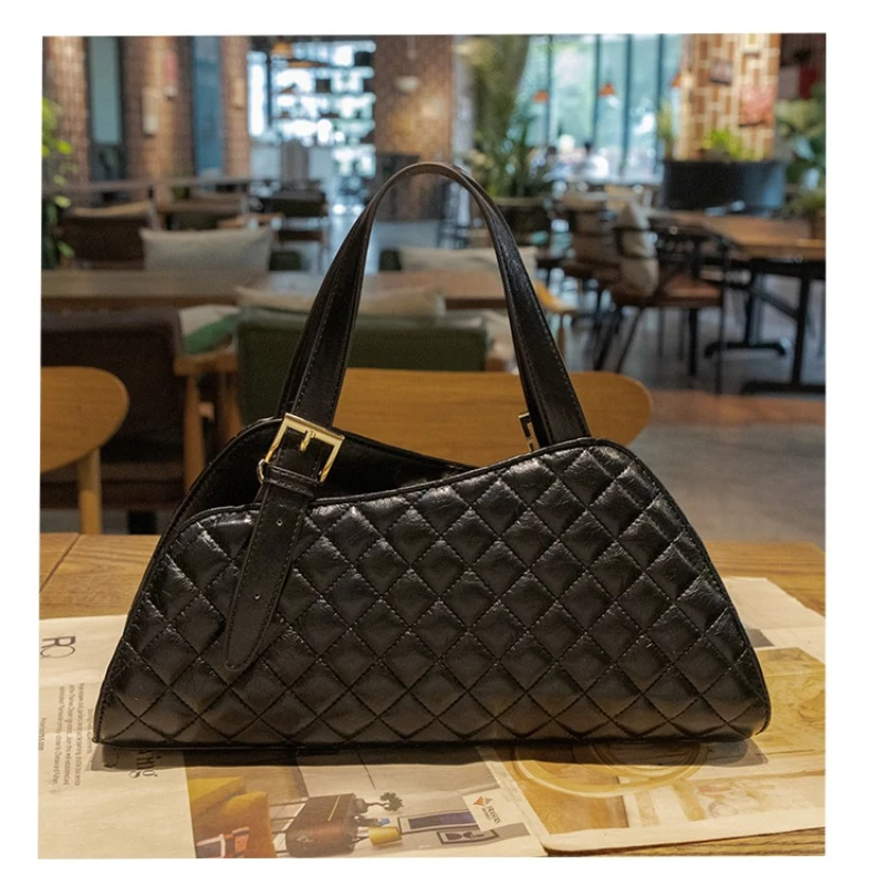 New Handbag, niche, High-End, Classic, Diamond Grid, Fashionable, Versatile for Commuting, Single Shoulder, Crossbody Bag