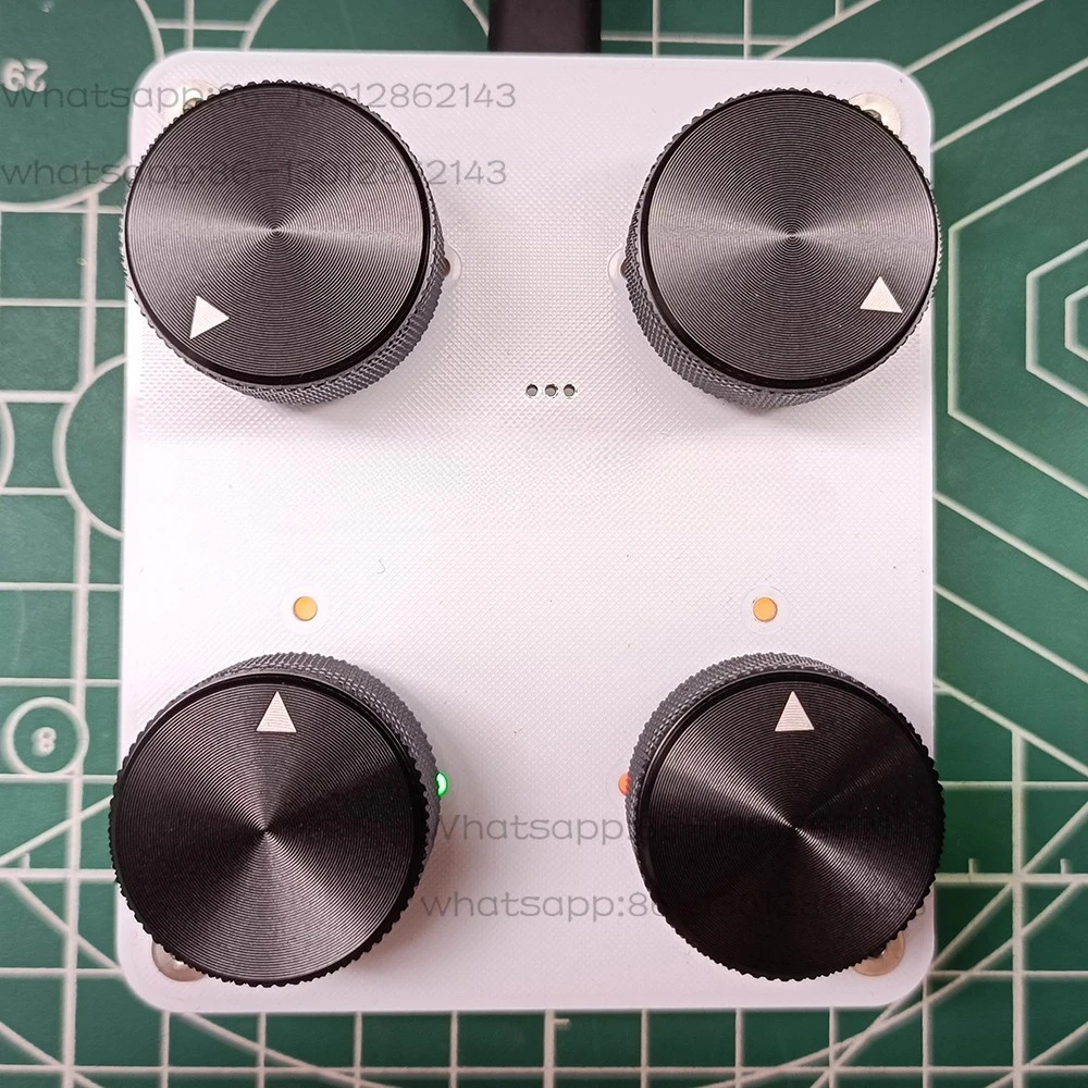Music production software, precision rotary encoder, 4-button MIDI controller