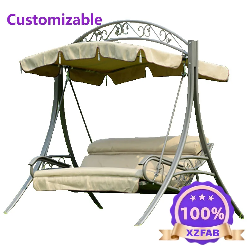 Factory Direct 2026 High Quality Garden Swing Sets Beach Metal Patio Wrought Iron Patio Swings 3 Seater Bench Swing Cushion