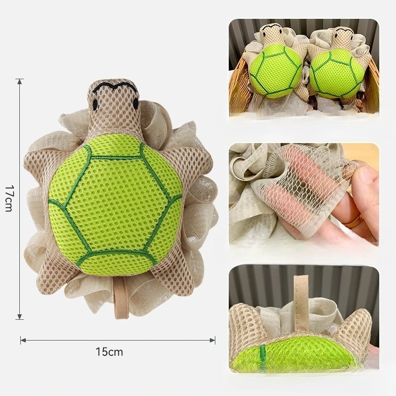Tortoise Bath Sponge for Turtle Shower, Ultra-Soft Bathing Ball Exfoliating Bath Scrubber Body Scrubber Back Scrubbers Wholesale