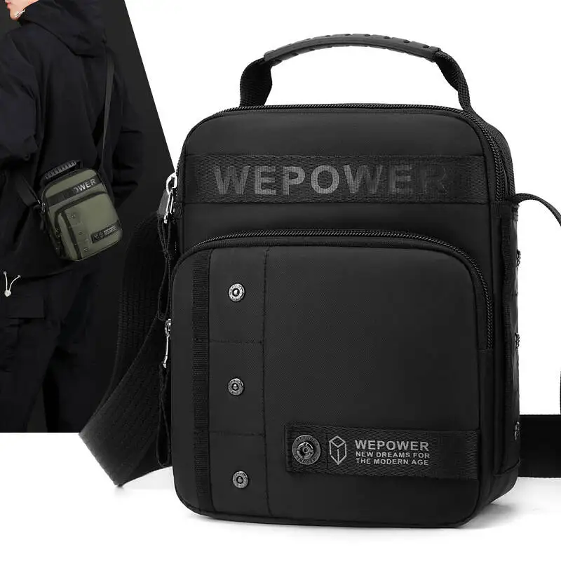 3 Layers Men's Small Bag Phone Pouch High Quality Nylon Man Crossbody Bags Travel Purse Multi Purpose Men's Handbag Shoulder Bag
