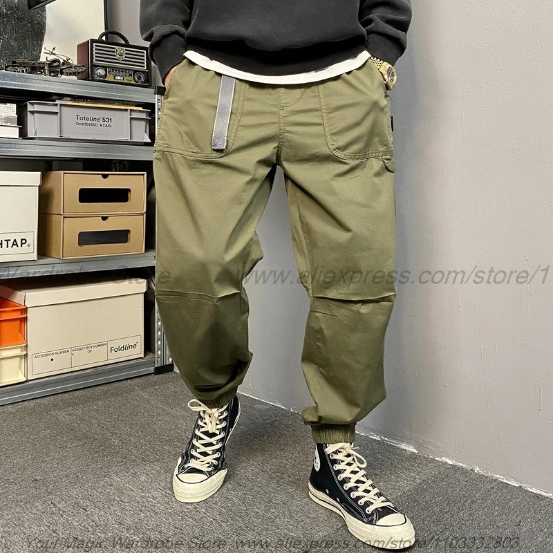 Leisure Handsome Camouflage Overalls Men's Fashion European and American High Street Outdoor Japanese Style Ankle-Tied Pants