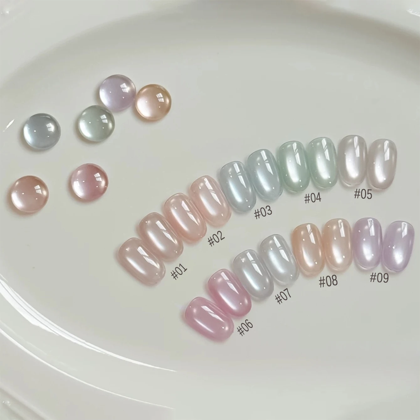 MIANEL 10ML 1-10PCS 2026 New Style Whitening Ice Clear Glass Bead Silk High Density Fine Texture Magnet Cat Eye Gel Nail Polish