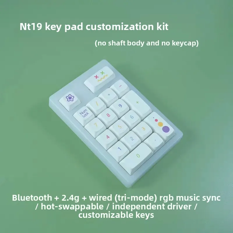 NT PAD Bluetooth Number Keyboard Kit Custom Wireless Tri-mode Hot Swap RGB 2000mAh Lithium Battery Support 5pin/3pin Switch Gift