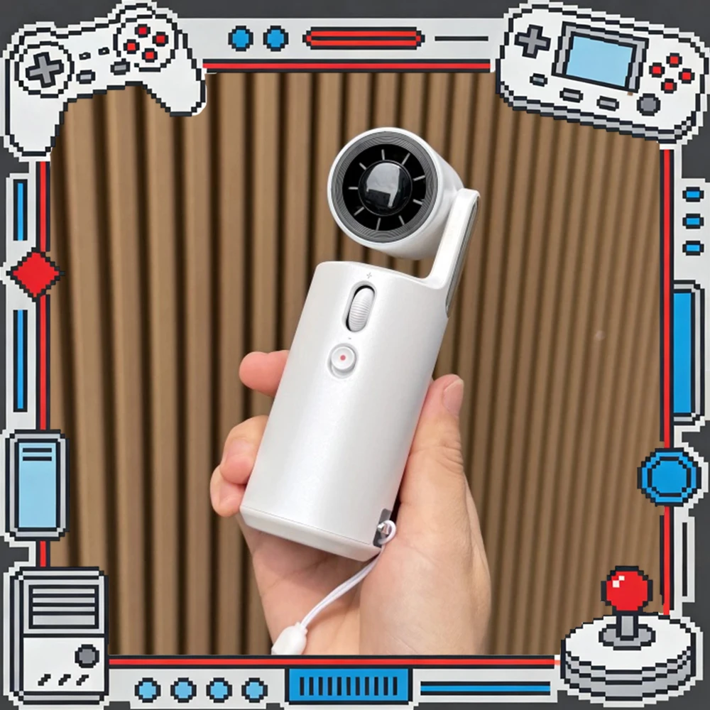 Ambrosi Mini F2 Handheld Small Fan 6-Stage Cold Pump Brushless Motor Handheld Fan Turbocharging Noise Reduction Light Weight