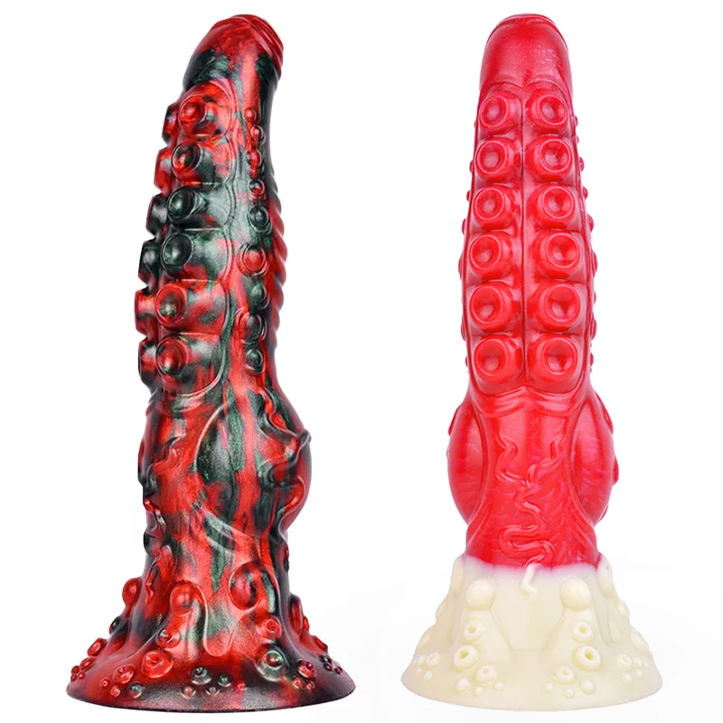 24.5*6cm Octopus Tentacle-Dog Dildo Soft Animal Penis Monster Dick Women Masturbator Sex Toys for Pussy Anal Prostate Massager
