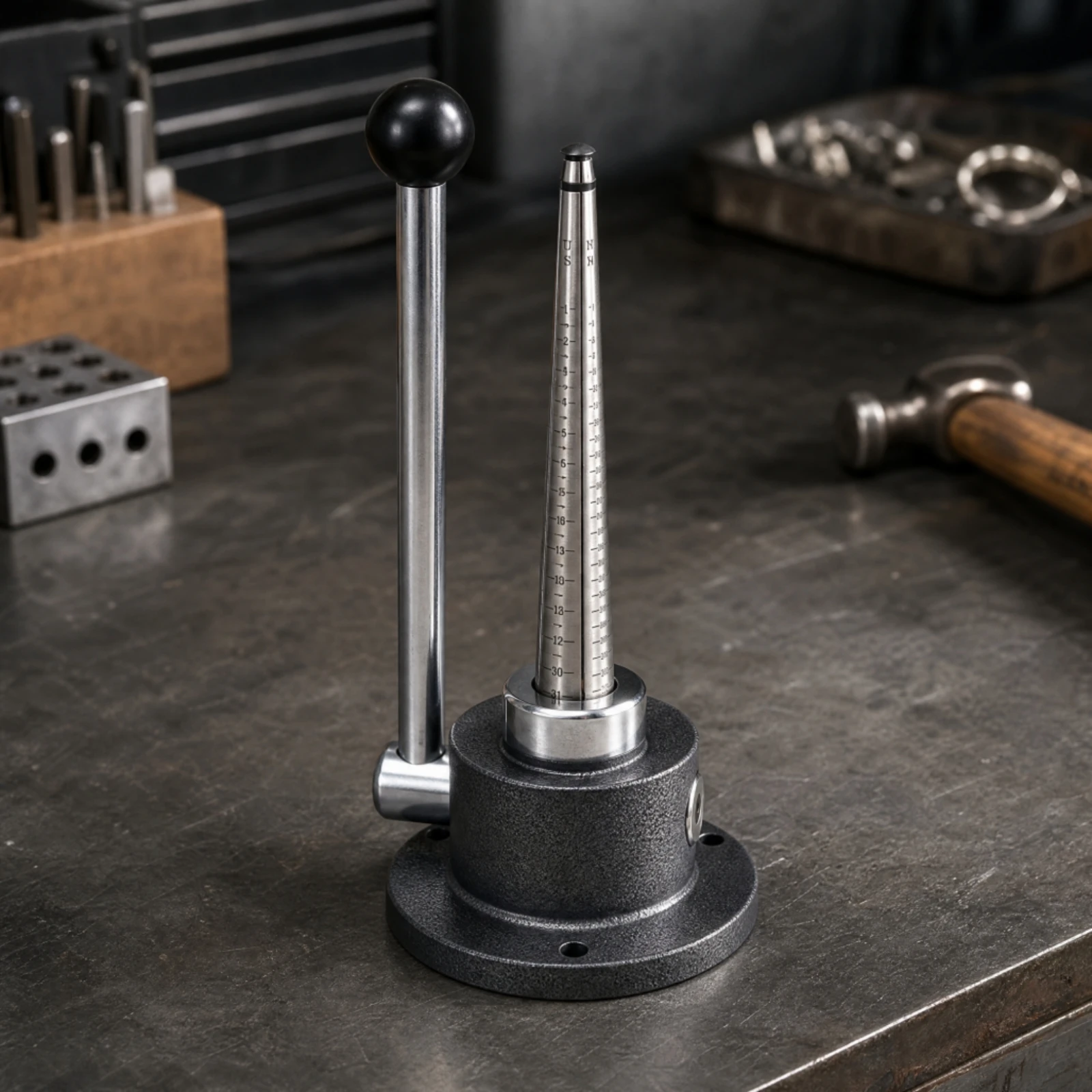 Loop Sizer with Multi-Scale Mandrel Long-Lasting Loop Sizer Mandrel Bracelet Sizing Tool with Lever Heavy-Duty Easy to Use