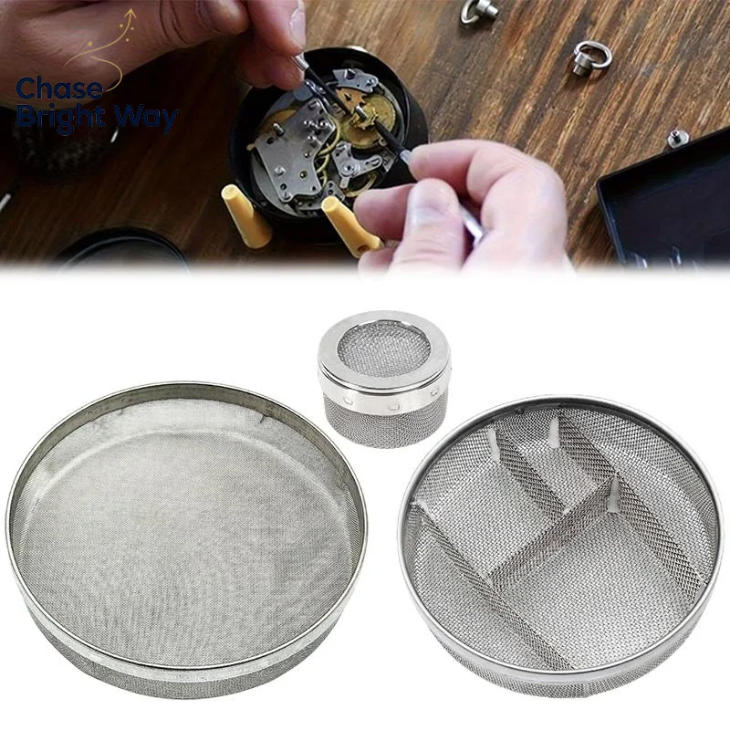 Stainless Steel Jewelry Repair Basket Watch Parts Net Oil Tray for Precision Cleaning Tools