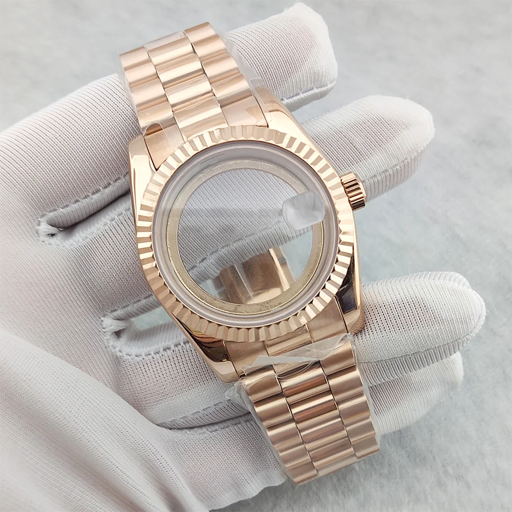 39mm Case Miyota 8285 Case Men's Watch Case High Quality 904L Stainless Steel Sapphire Glass Case Waterproof Case Fit 29mm Dial
