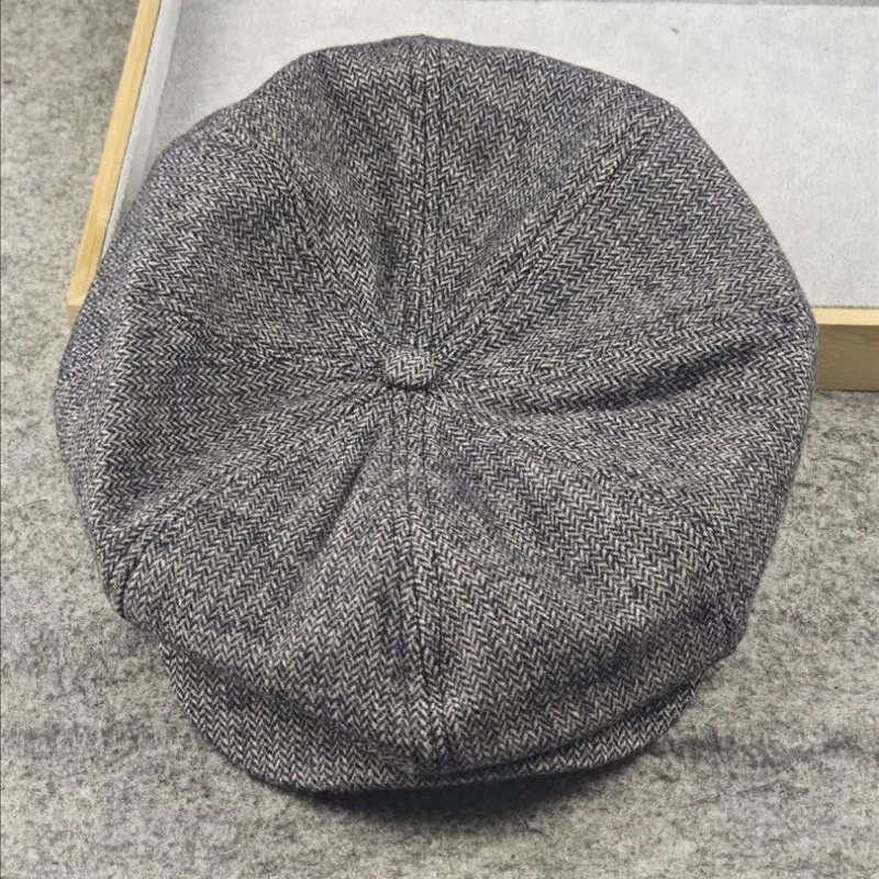 Unisex Autumn Winter Vintage Artist Newsboy Cap Cotton Beret Casual Octagonal Hat