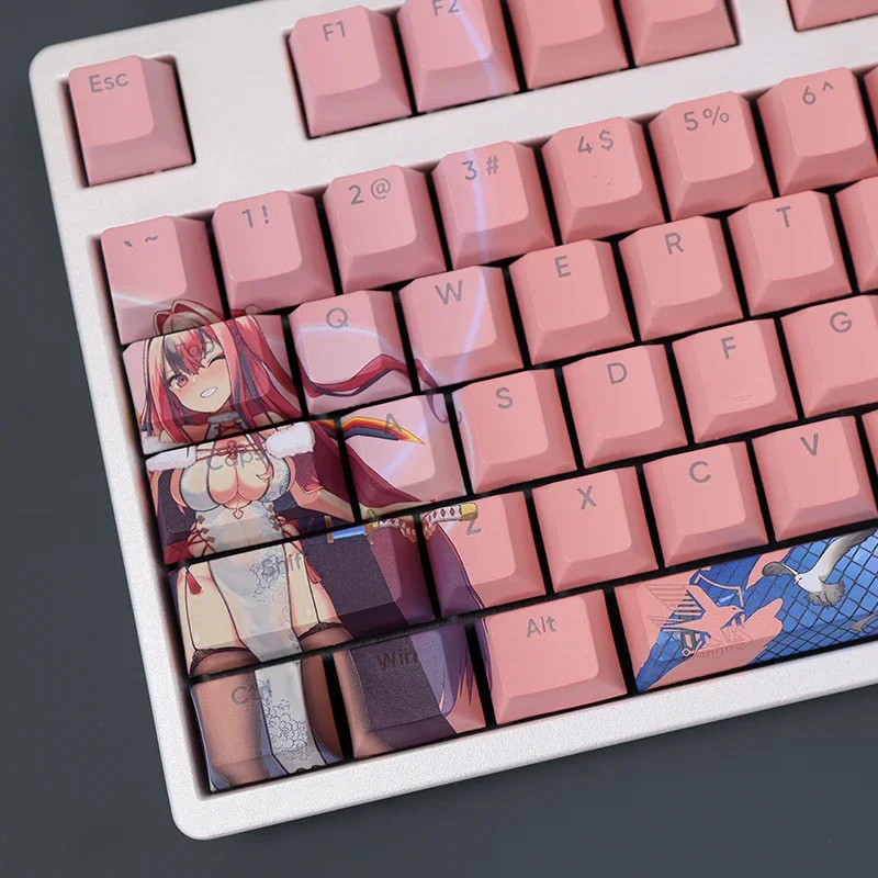 108 Keys/Set  Azur Lane Bremerton Anime Gaming Girl Custom PBT Keycap Cherry Profile for MX Switch Mechanical Keyboard DIY
