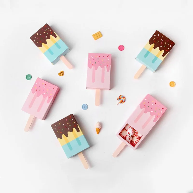 10/50 Pcs Ice Cream Packaging Boxes, Candy Box Gift Box
