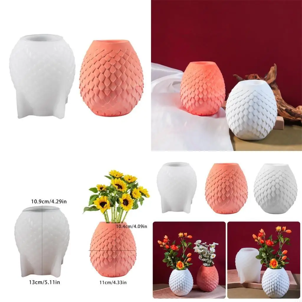  Versatile Silicone Crafting Mold User Friendly Silicone Mold Designed for Crafting Unique Scale Textured Home Accent
