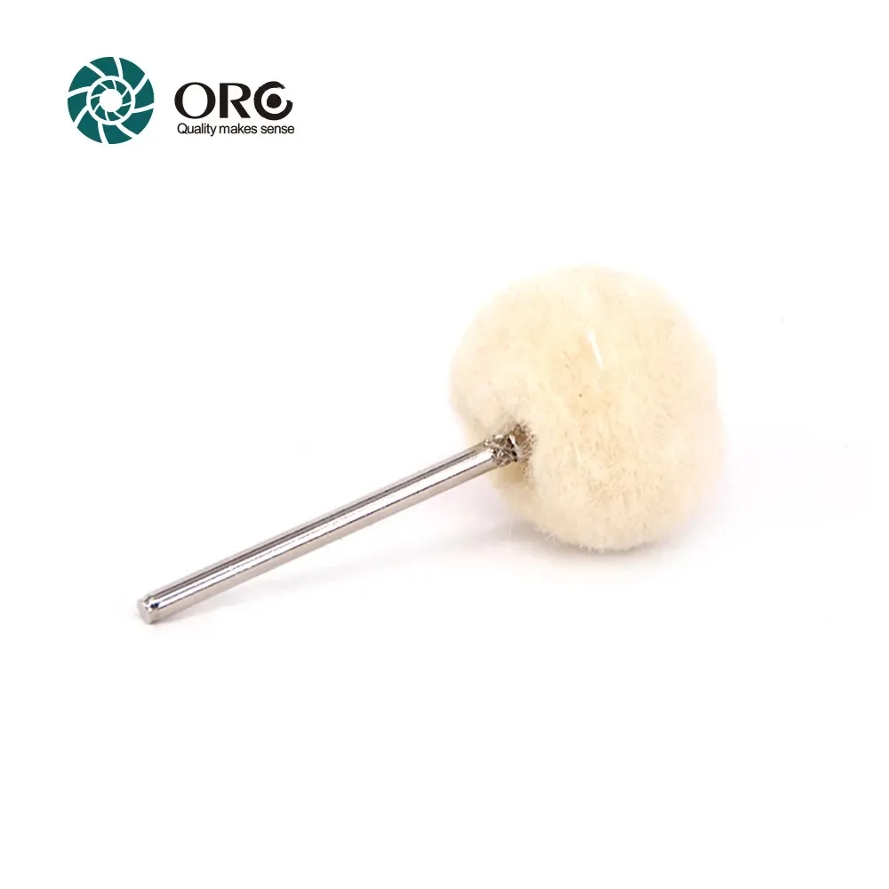 ORO 12pcs Mounted Cotton Polishing Mop Mini Flannel Buff 22mm 25mm 3/32" Shank For Ring Inside Jewelry Polishing