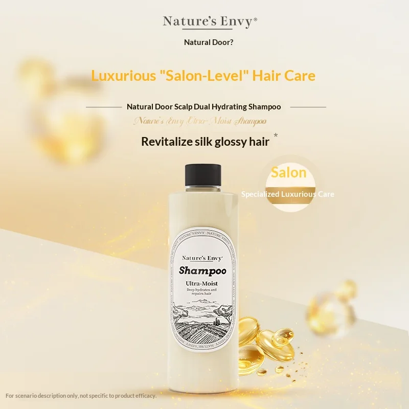 Nature's Envy Ultra-Moist Shampoo 281ml Hydrating Repair Shampoo for Dry Damaged Color Treated Hair with Grape Seed Extract
