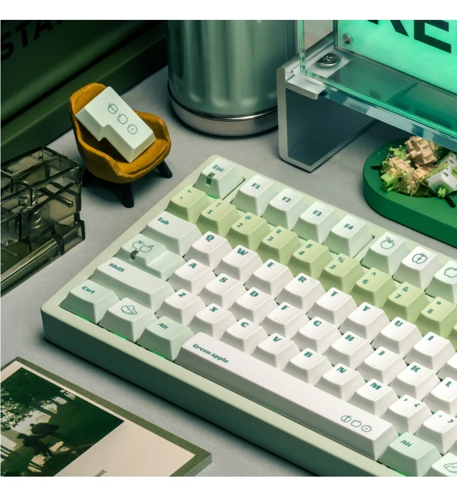 Keycap PBT sublimation mechanical keyboard periphery customized green table