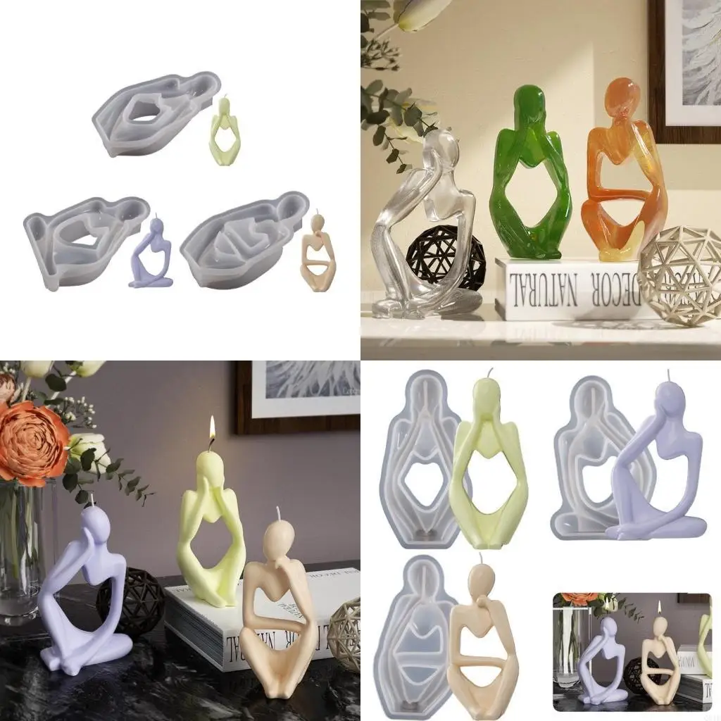 3D Portrait Silicone Mold for Handmade Desktop Decor Gypsum Epoxy Resin Aroma Mould for Home Decoration