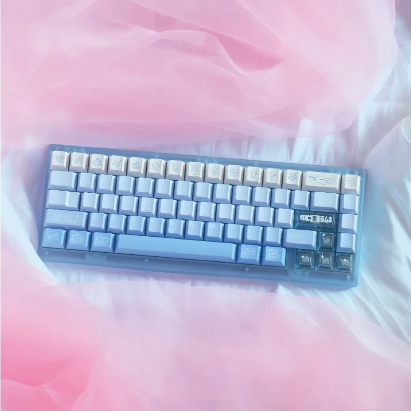 Mio Soda Pop Theme Keycaps Set Customized PC PBT Sublimation Cherry Profile Keyboard Cap for Mechanical Keyboard Accessories