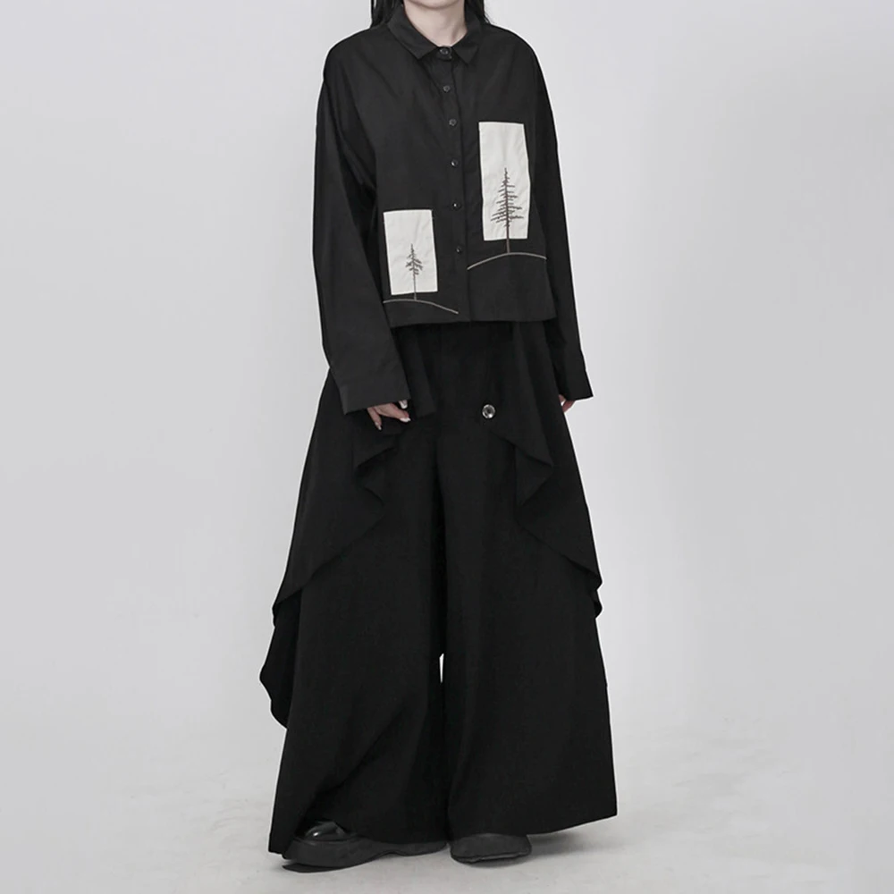 XS-5XL Winter New Men's Paneled Culottes American Retro Fashion Trend High Street Casual Loose Simple Niche Men's Bottoms