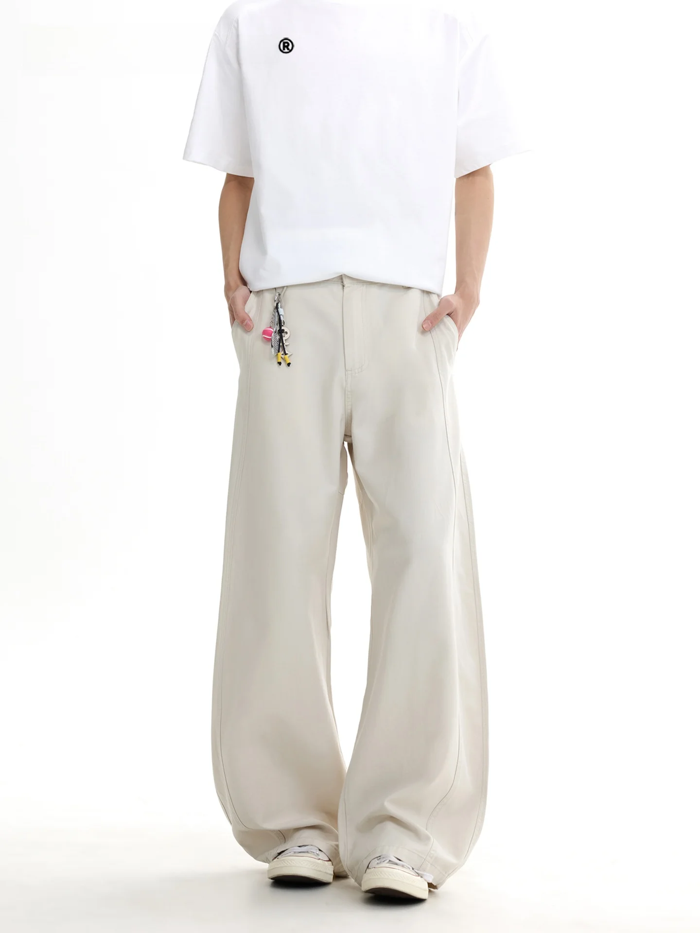 Cleanfit American Style Casual Loose Wide Leg Pants Men Women Spring Summer Casual Loose Fit Straight Leg Trousers