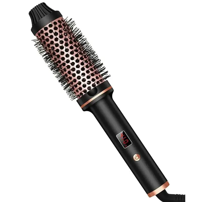 A77X 3 In 1 Ionic Hair Curler Heated Styling Brush Heated Styling Brushes For Women US Plug