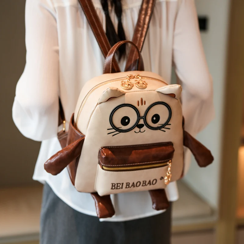 Beibao New Fashionable Cartoon Backpack Versatile Large Capacity Lightweight Cartoon Backpack Women's Handbag Cute Shoulder Bag