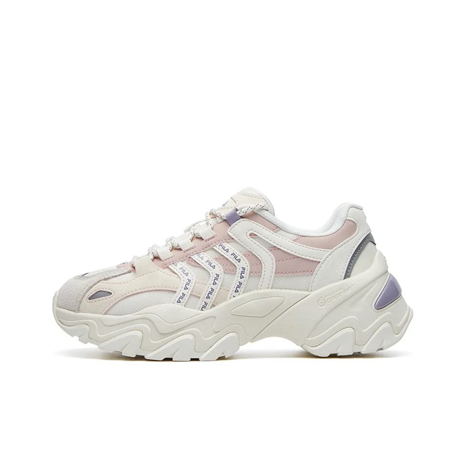 FILA SOFIA 2 Cushioning Abrasion Resistant Coverage Height Increasing Low top Chunky Sneakers Women's Pink White F12W134159FGR