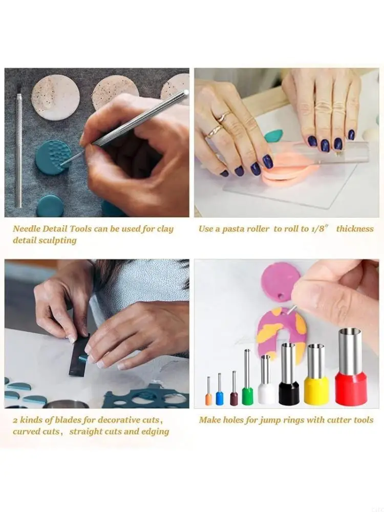 165pcs/set Polymer Clay Earring Making For Adults Polymer Clay Cutters Set Clay Earring Cutters