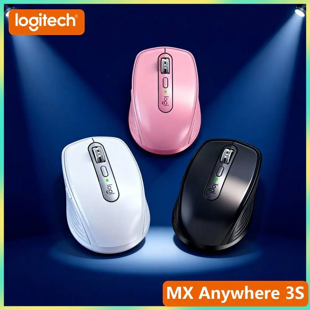 Ergonomic MX Anywhere 3S - 8K DPI, 3-Device Bluetooth, Silent Click, Perfect for Fitness Training Class & Lecture Desk