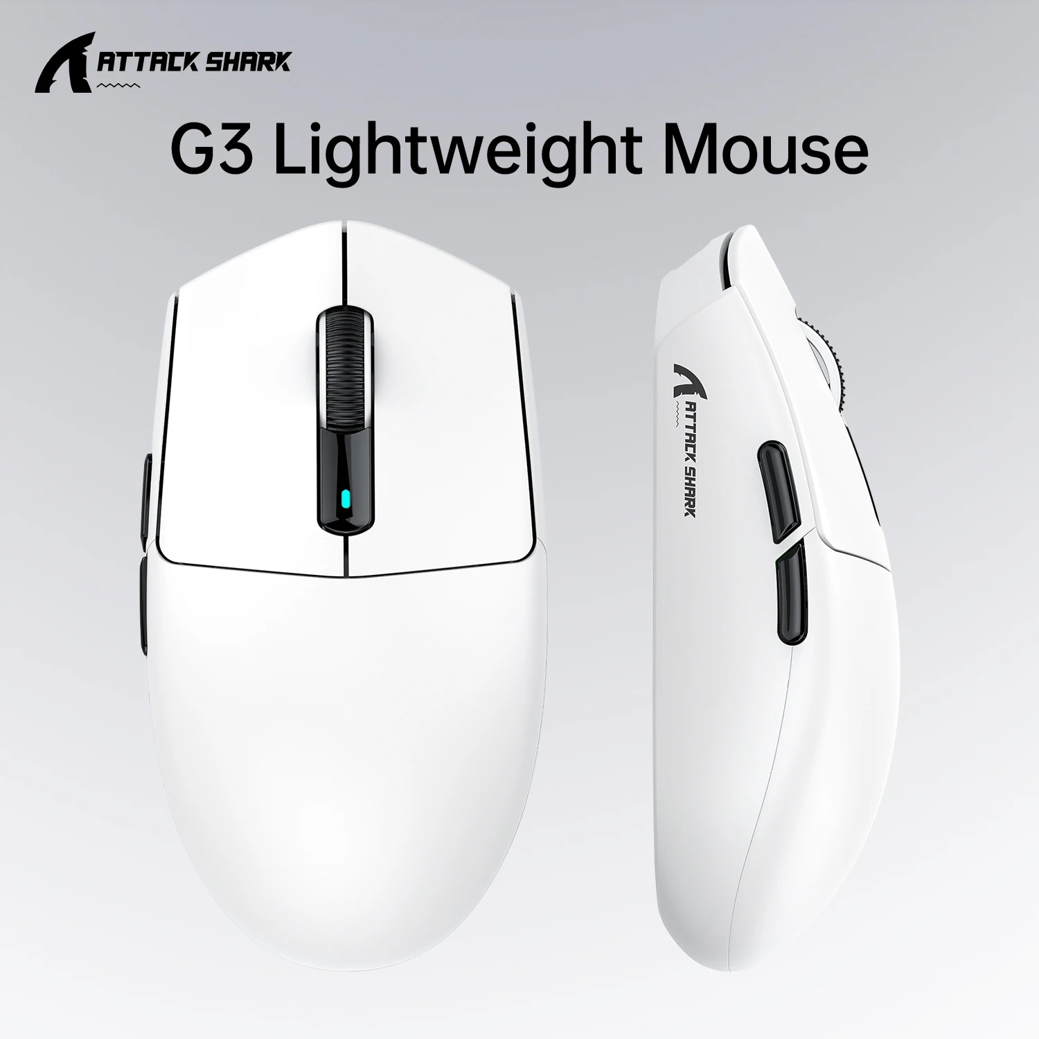 ATTACK SHARK G3 PAW3311 Wireless Gaming Mouse 62g Ultra-Light 25000 DPI 1KHz Tri-Mode Bluetooth 500mAh FPS Pro Mouse
