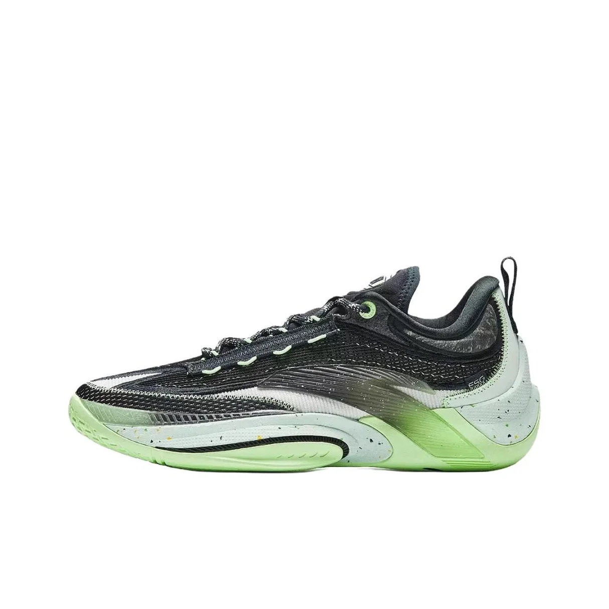 Anta Zap 1 ESG Slip Resistant Abrasion Resistant Balance Low top Basketball Shoes Men's Black Green 912421111Q-7