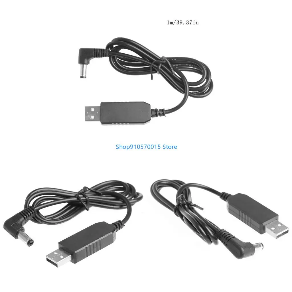 B95C 5V Power Cable USB to 5.5mm Barrel Charging Cord Stable Transmission