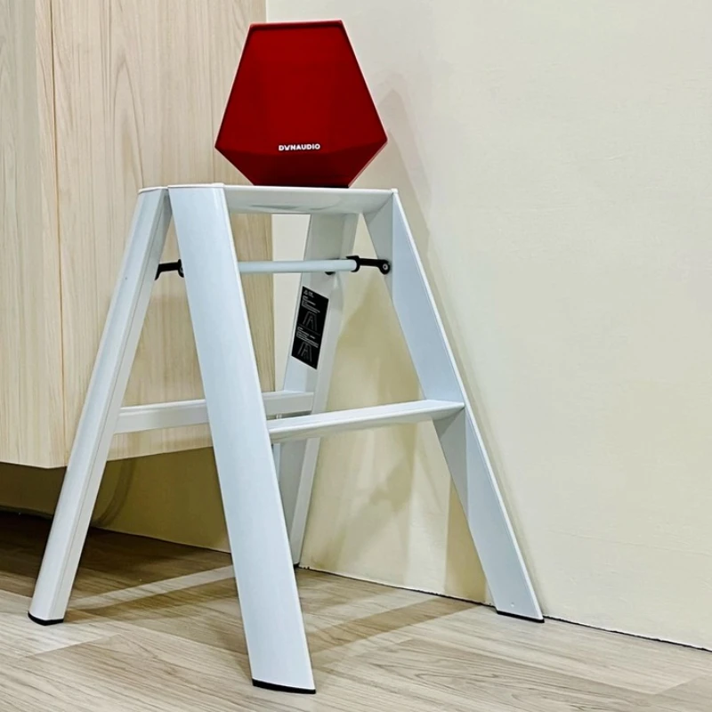 Aluminum Alloy Folding Step Stool Portable Multifunctional Kitchen Ladder Chair Non-Slip Multifunctional Ladders Stool for Home