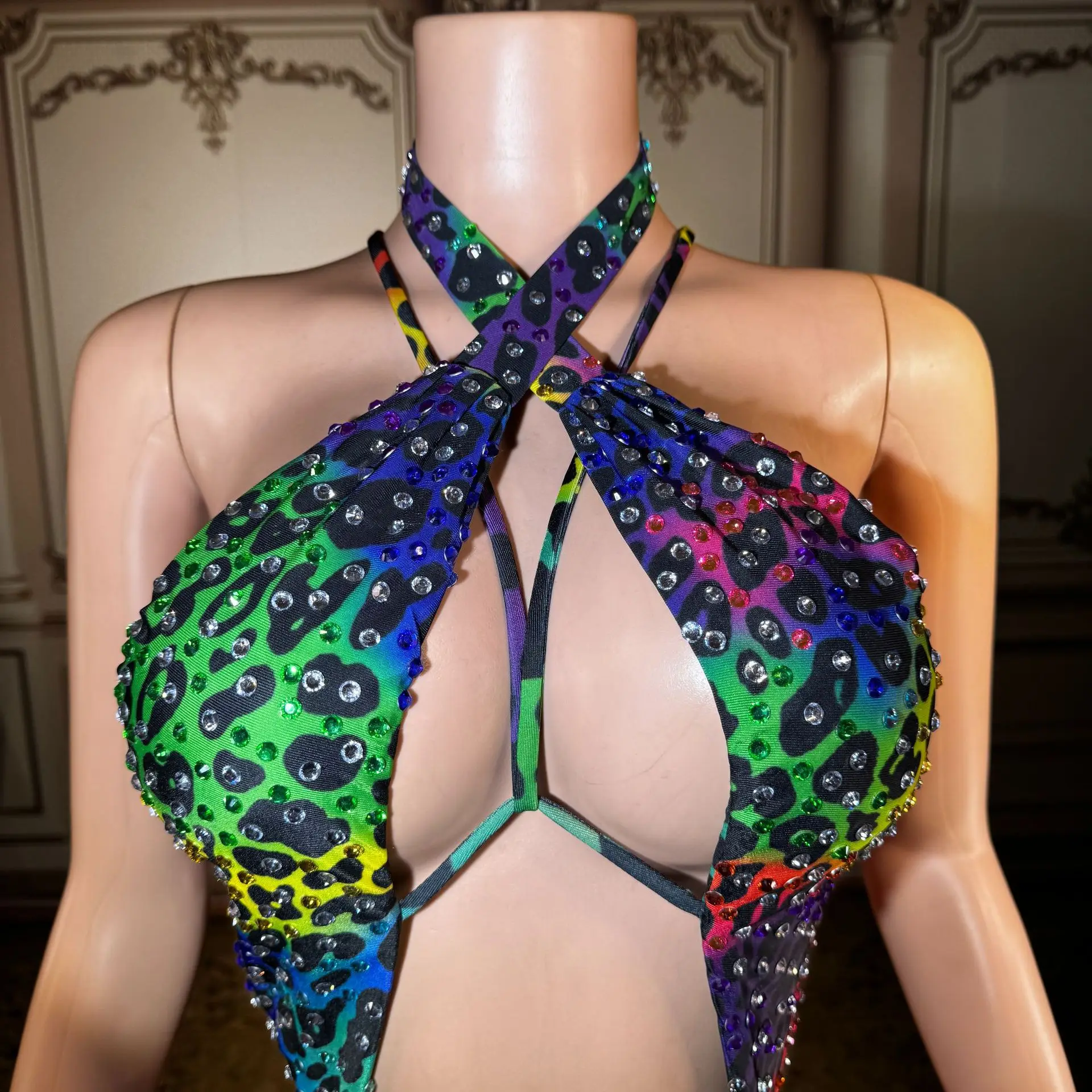 Bikini Manufacturer Custom Swim Wear Bathing Suits for Women Leopard Swimwear