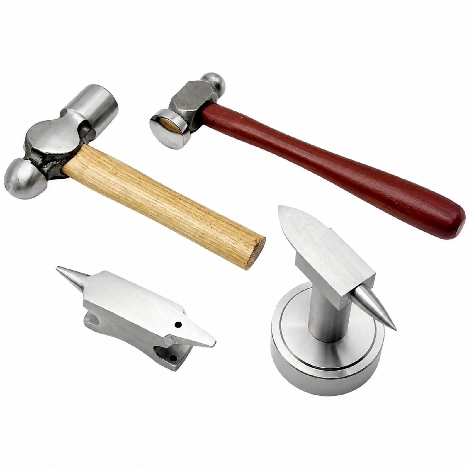 Jewelers Tools Set Hardened High-Carbon Steel Jewelry Metalworking Anvil and Hammer Kit for Hobbyists, Hands-on Craft Projects