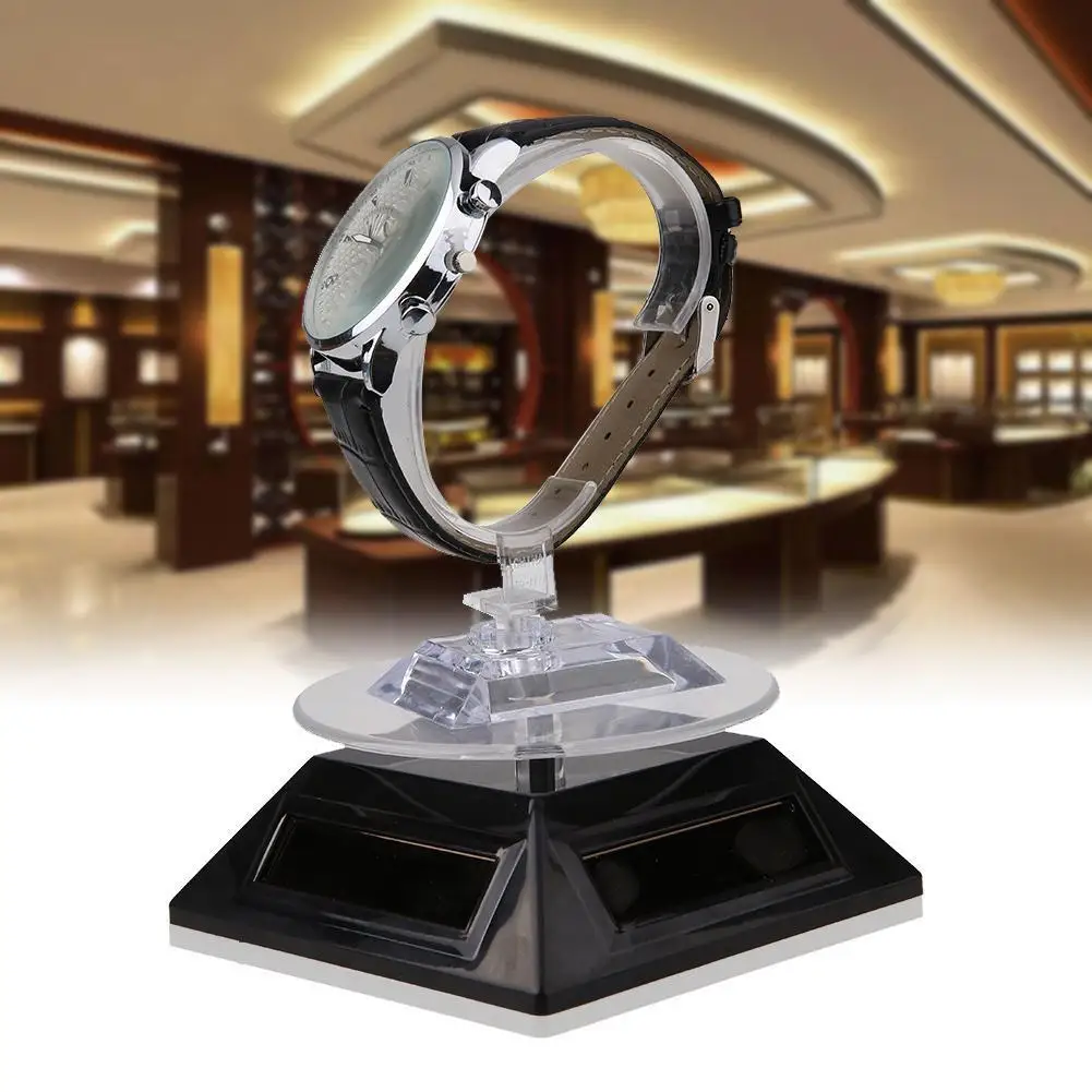 ABS 360 Degrees Display Stand 10x10x4cm Rotating Turntable Portable Optical Drive for Watch Phone Jewelry Display Stand