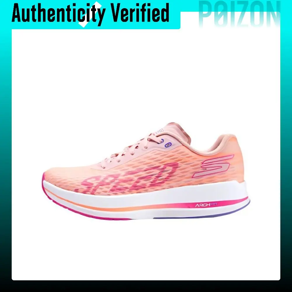 Skechers Go Run Razor 4 Cushioning Support Low top Casual Running Shoes Women's Pink White 172075-CRMT