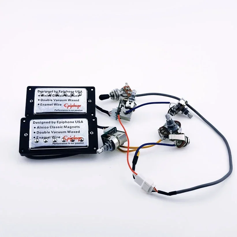 Electric Guitar Humbucker Pickups Set - Standard Neck & Bridge pro Wiring Harness Included