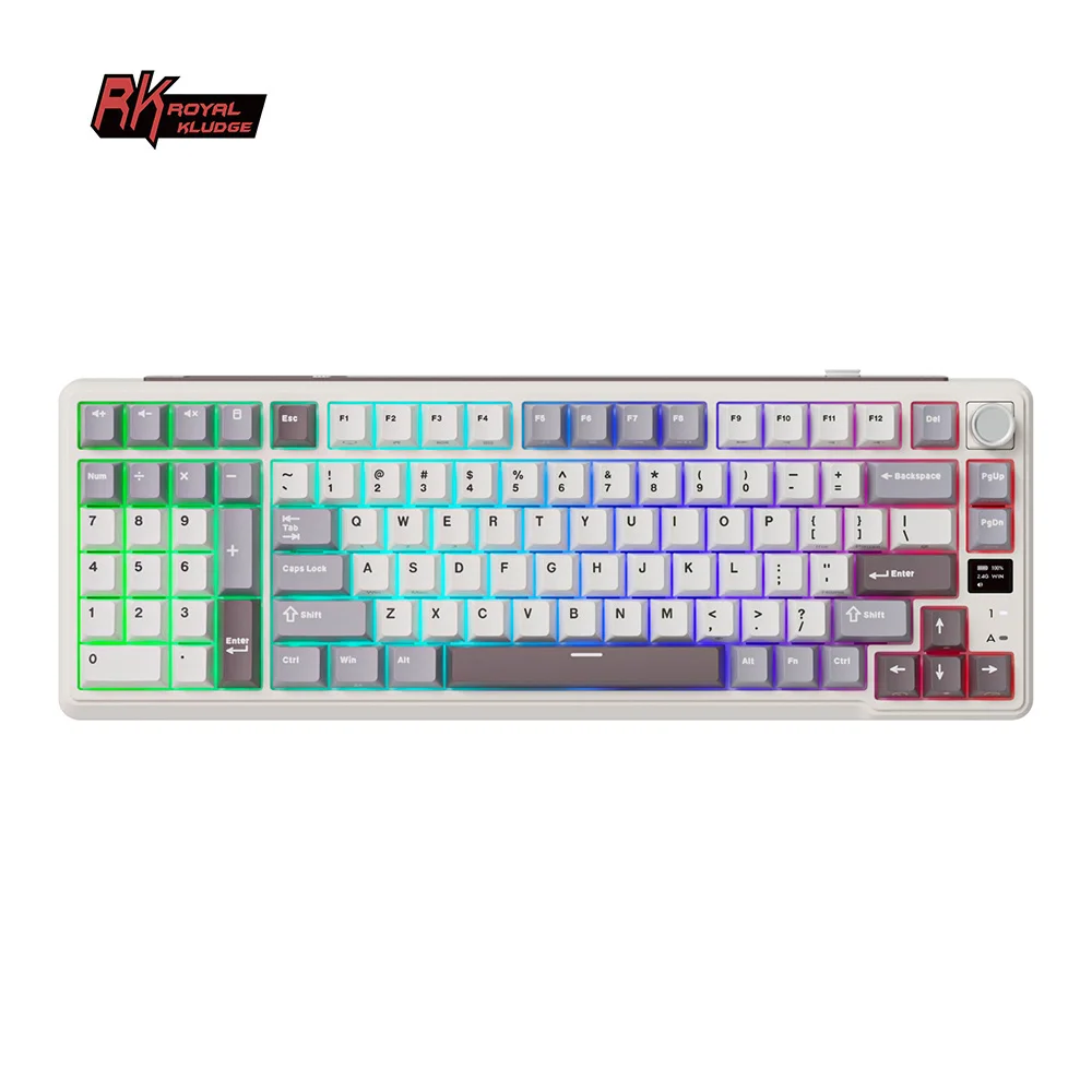 RK ROYAL KLUDGE L98 Gasket Wireless Mechanical Keyboard Left-Handed 95% Tri-Mode BT/2.4G/USB-C RGB Hot Swappable Gaming Keyboard