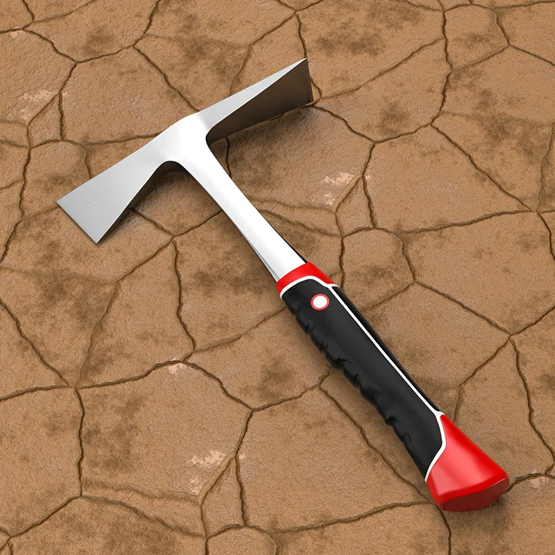 Multifunctional Outdoor Hand Tool 3-in-1 Carbon Steel Pickaxe Mattock Axe for Camping Hiking Gardening Construction