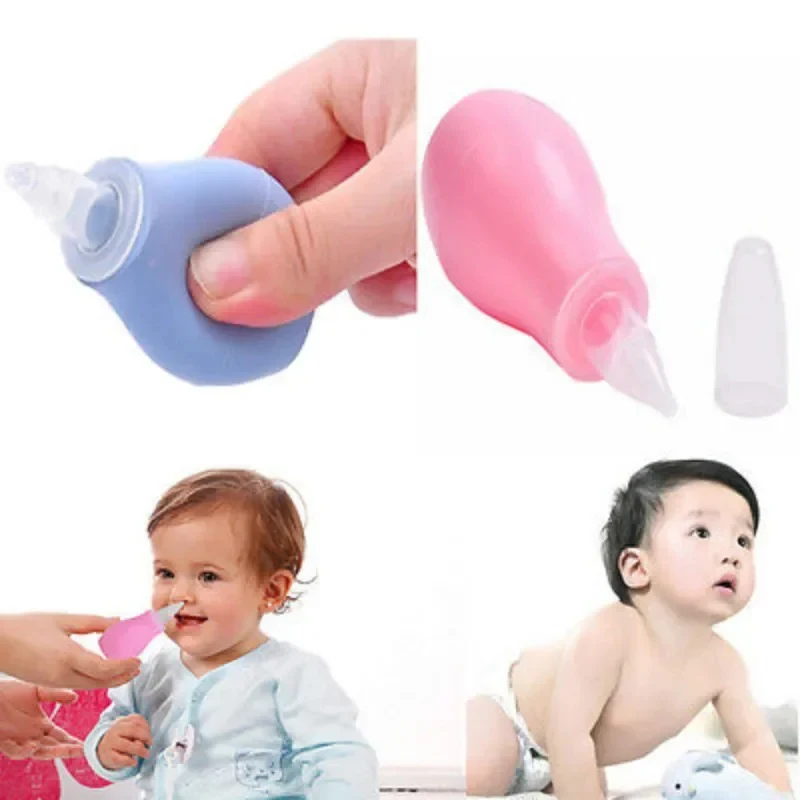 1-2pcsBorn Silicone Baby Safety Nose Cleaner Vacuum Suction Children Nasal Aspirator New Baby Care Diagnostic-tool Vacuum Sucker