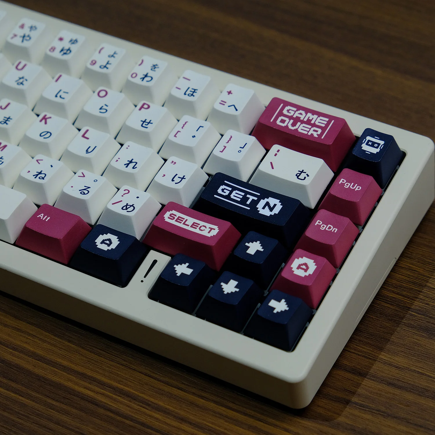 KYOMOT Classic Retro Game Boy Theme Keycaps Cherry Profile PBT Dye Sub Red White Keycap For MX Switch DIY Mechanical Keyboard