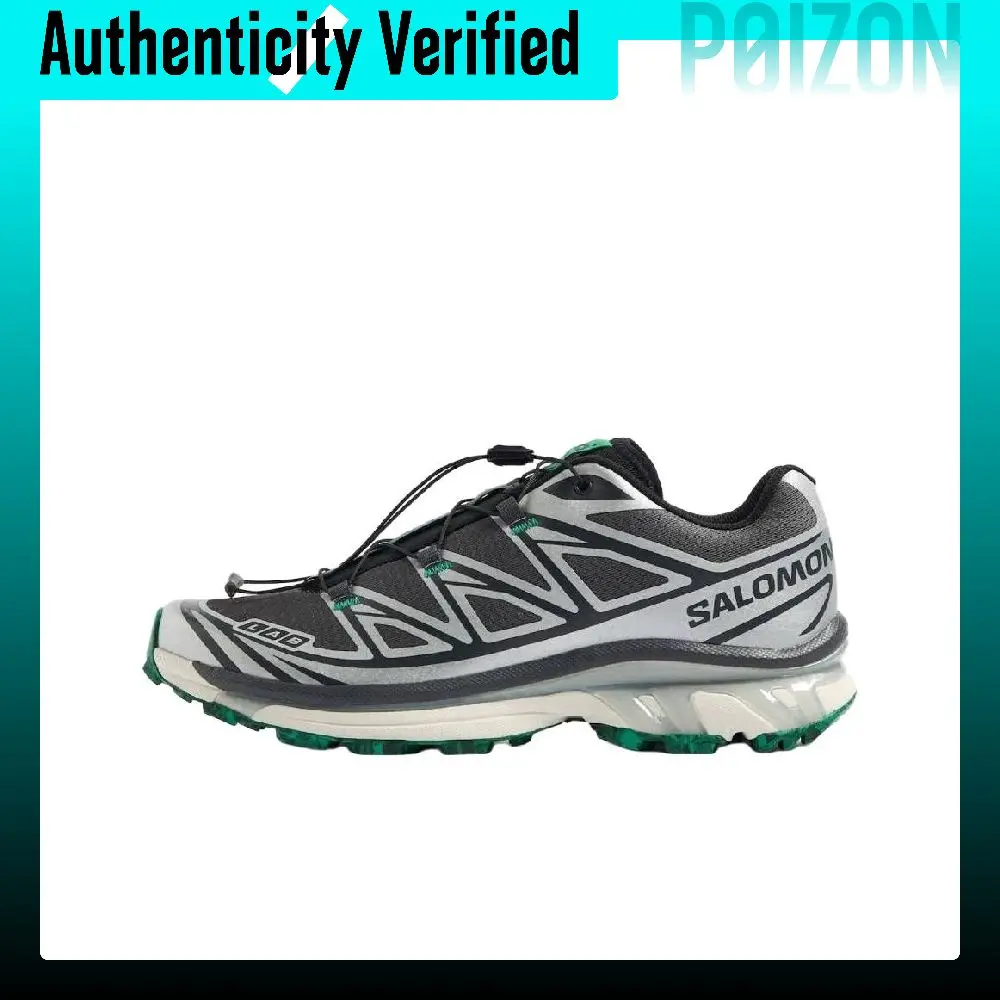 SALOMON x END. XT 6 Low top Casual Trail Running Training City Commuting Running Shoes Unisex Gray Black Green L47953100