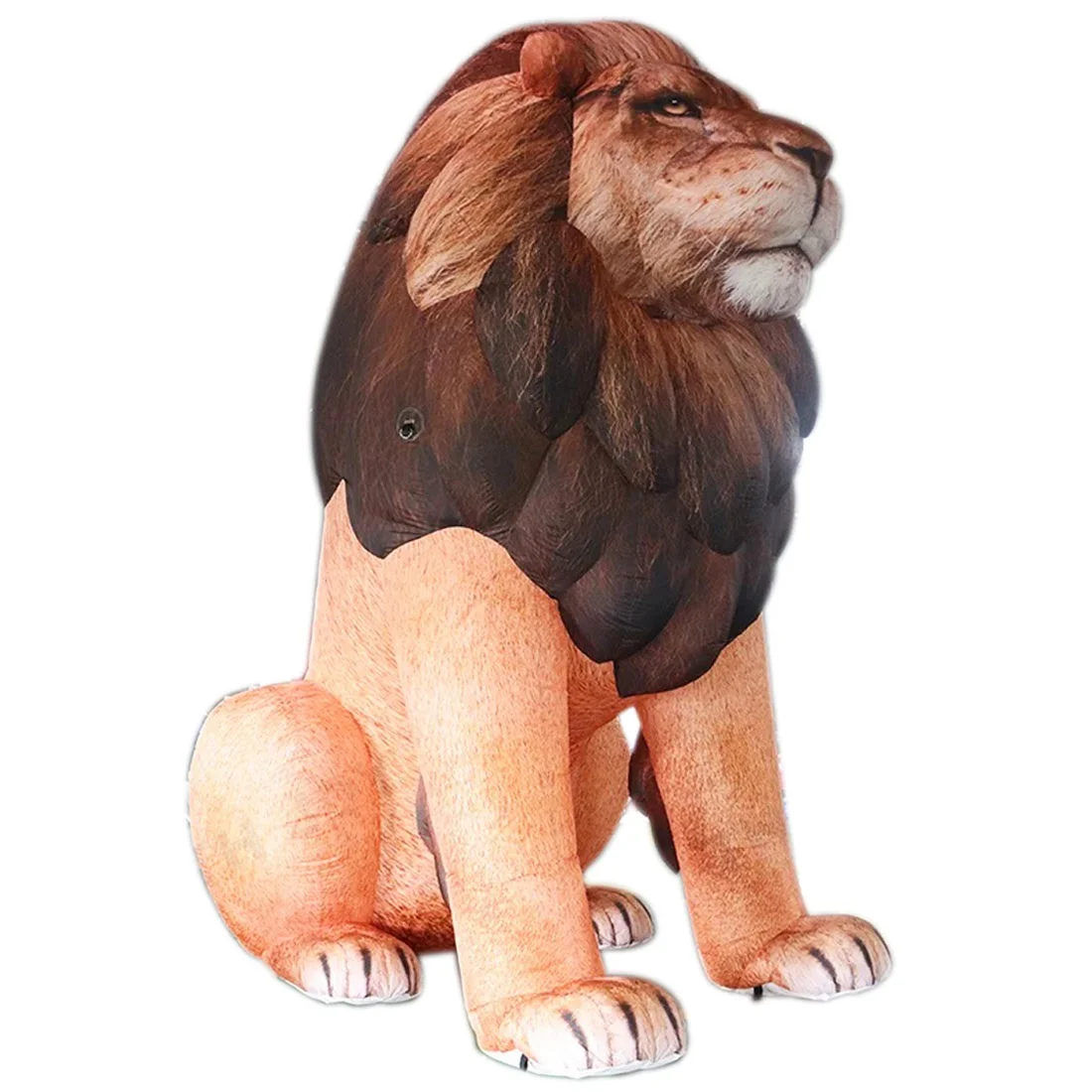 Giant LED Inflatable Lion Realistic-Looking Inflatable Animal Replica with Blower for Park, Yard, Party, Zoo theme Decor