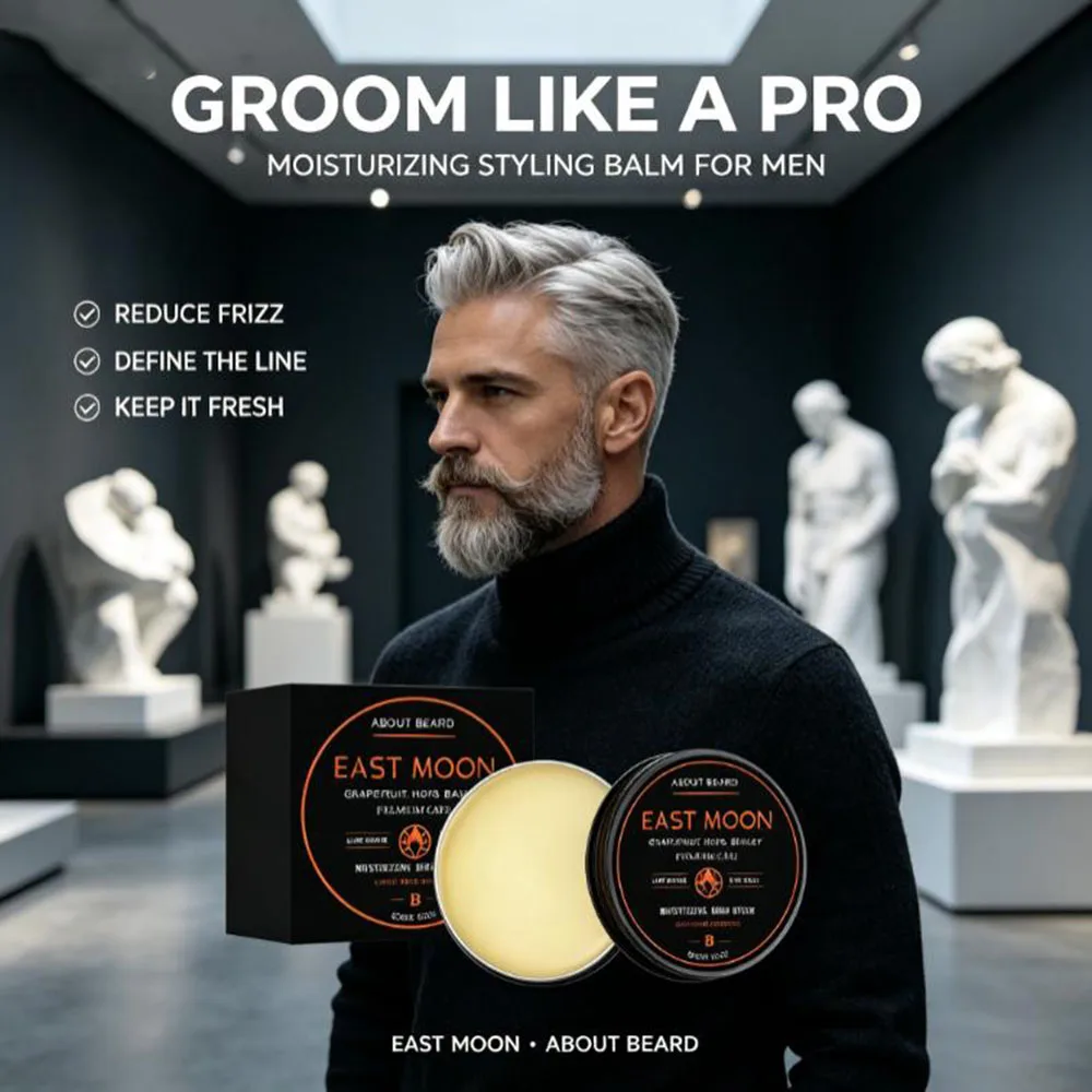 Combat Beard Balm for Men, Light Fragrance Beard Cream, Tames Unruly Beard, Softens Rough Hair, Defines Shape for Mens Beard Ca