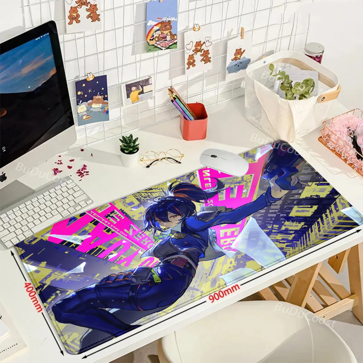 games Zenless Zone Zero ZZZ Zhu Yuan Table mat teclado mouse pad High definition Desktop XXL Desktop Large accessories mousepad